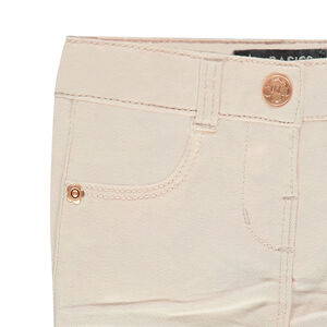 Pantalon en twill uni coupe slim 
