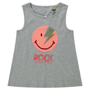 Júnior - Camiseta de punto jaspeado con ©Smiley de lentejuelas mágicas  Main Júnior - Camiseta de punto jaspeado con ©Smiley de lentejuelas mágicas