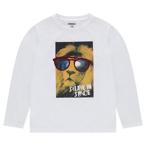Júnior - Camiseta de punto de manga larga con dibujo de fantasía estampado 