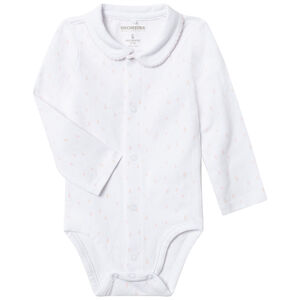 Body manches longues à pois roses all-over  Main Body manches longues à pois roses all-over