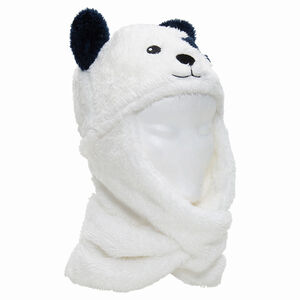 Gorro y bufanda de borreguillo con forma de oso 