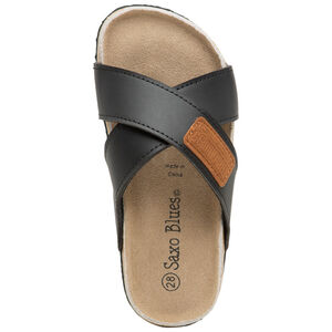 Chanclas con tiras con efecto de cuero 