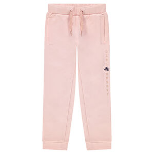 Pantalón de chándal de felpa con inscripción estampada  Main Pantalón de chándal de felpa con inscripción estampada