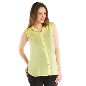 Camisa manga corta para el embarazo de encaje 
