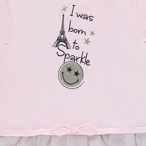 Vestido de manga corta con efecto 2 en 1 y estampado ©Smiley  Main Vestido de manga corta con efecto 2 en 1 y estampado ©Smiley