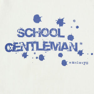 Camiseta de punto de manga larga con mensaje estampado 