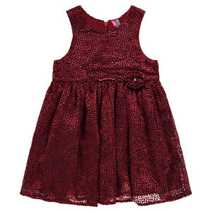 Vestido de terciopelo con mangas y lunares 