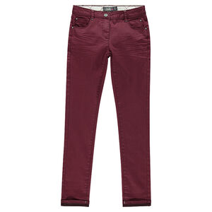 Pantalón slim de Twill efecto encerado 