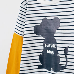 T-shirt manches longues effet 2 en 1 print Simba Disney 