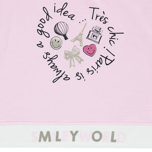 Camiseta corta de punto con estampado ©Smiley 