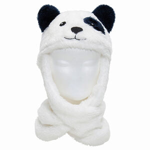Gorro y bufanda de borreguillo con forma de oso 