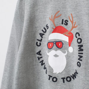 Camiseta de manga larga estampada papa Noël  