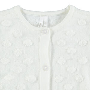 Chaqueta de punto con lunares con relieve  Main Chaqueta de punto con lunares con relieve
