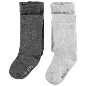 Pack de 2 medias gruesas rojas/gris jaspeado 