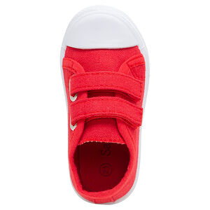 Zapatillas bajas de tela lisa roja con velcro del 24 al 27 