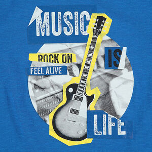 Camiseta de punto de manga larga con estampado de fantasía 