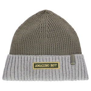 Gorro de punto con parche bordado 