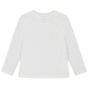 T-shirt manches longues en coton bio à motif fantaisie 