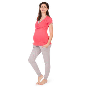 Pantalón homewear de embarazada estampado all-over 