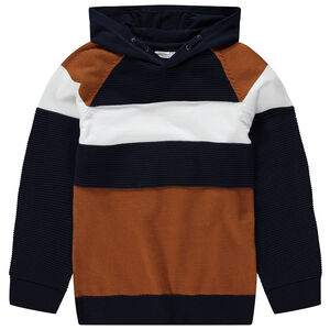 Júnior - Jersey de punto con capucha con punto otomano  