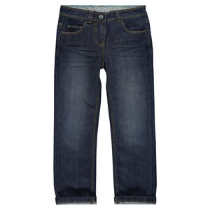 Jeans de corte recto efecto usado  Main Jeans de corte recto efecto usado