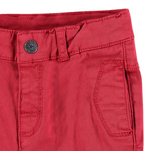 Pantalón de sarga lisa teñida 