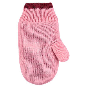 Conjunto de gorro de punto de bolas y guantescon forro de borreguillo  