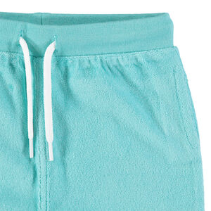 pantalon corto liso en rizo 