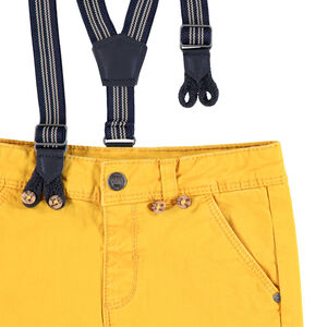 Pantalon en toile à bretelles amovibles 