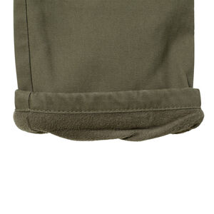 Pantalón recto de twill forrado polar 