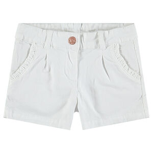 Pantalón corto de algodón con volantes en los bolsillos  Main Pantalón corto de algodón con volantes en los bolsillos