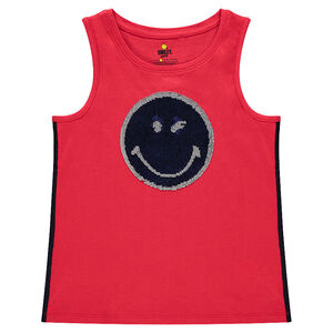 Júnior - Camiseta lisa sin mangas con ©Smiley de lentejuelas mágicas  Main Júnior - Camiseta lisa sin mangas con ©Smiley de lentejuelas mágicas