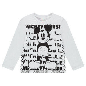 Camiseta de manga larga de punto slub con estampado de ©Disney Mickey 