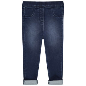 Jeggings con efecto gastado y corte slim 