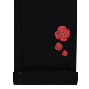 Leggings milano con cremallera y estampados de amapolas 