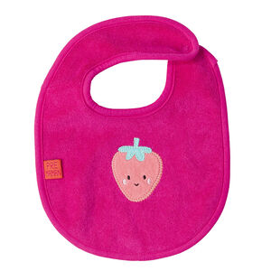 Babero de algodón de toalla con parches de frutas 