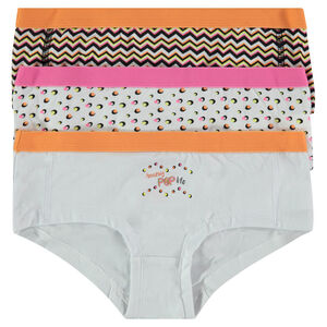 Júnior - Pack de 3 culottes cortos con estampado de fantasía 