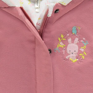 Saco de dormir de muletón con conejo bordado 