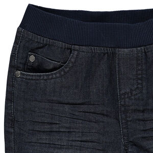 Jeans efecto usado cintura elástica 