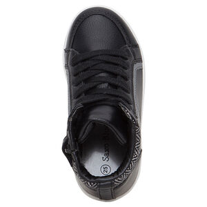 Zapatillas subidas con cordones y tirilla con chevrones 