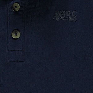 Polo liso de punto slub con logo estampado 