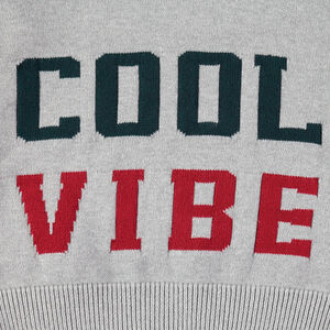 Júnior - Jersey de punto con inscripciones de jacquard y cuello con cremallera 