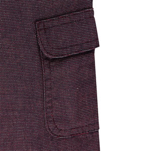 Pantalón de algodón de fantasía con bolsillos con solapa 