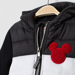 Veste matelassée tricolore motif Mickey Disney pour bébé garçon 