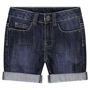 Bermuda efecto usado y efecto crinkle de jean 