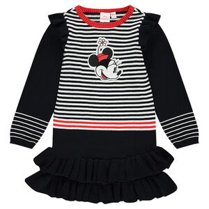 Vestido de manga larga de punto con parche de Minnie ©Disney 