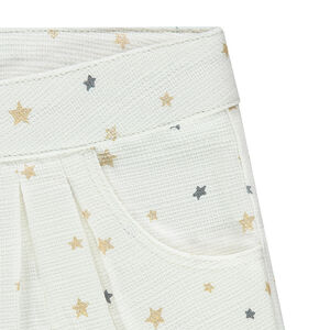 Pantalón corto trenzado de algodón con estrellas estampadas all over  Main Pantalón corto trenzado de algodón con estrellas estampadas all over
