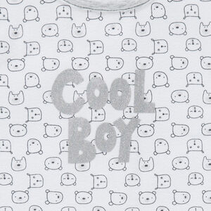 Combinación corta de jersey con inscripción estampada 