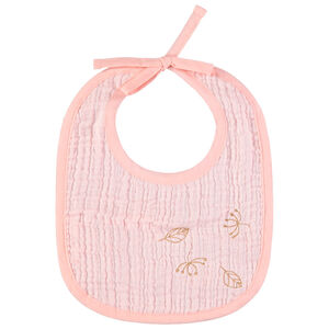 Babero de algodon con bordados 