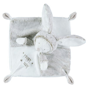 Peluche plano de conejo de borreguillo con inscripciones bordadas 